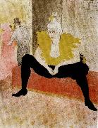 Henri  Toulouse-Lautrec The Seated Clowness oil painting on canvas
